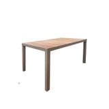 Aluseat Iroko Tablalı Alüminyum Masa 80x120 Capicino