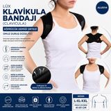 Aluslive Lüx Klavikula Bandajı (Clavıcula) L-Xl-Xxl Köprücük Kemiği Ortezi Omuz Duruş Düzeltici 41-61 cm ALUS114