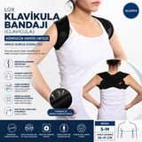 Aluslive Lüx Klavikula Bandajı (Clavıcula) S-M Köprücük Kemiği Ortezi Omuz Duruş Düzeltici 26-41 cm ALUS114