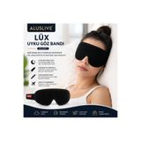 ALUSLİVE LÜX UYKU GÖZ BANDI IŞIK GEÇİRMEZ YUMUŞAK KONFORLU AYARLANABİLİR GÖZ MASKESİ SEYAHAT EV OFİS