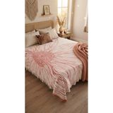 Aluve Çift Kişilik 4 Katlı Pamuklu Müslin Yatak Örtüsü ve Yazlık Pike - Çift Taraflı Bohem 220x240 cm Terakota / Hardal