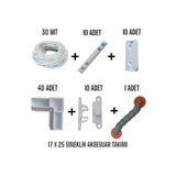 ALUWAND 17X25 Sineklik Aksesuar Takımı (Büyük Paket )– Kolay Montaj, Dayanıklı Malzeme