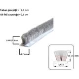ALUWAND Cam Balkon ve Sürgülü - 600’lük Kıl Fitil – 30 Metre | 6,7 mm Taban Genişliği – 0,6 cm Kıl Uzunluğu