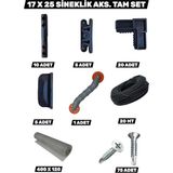 Aluwand Sineklik Aksesuar Seti 17X25 Plastik Malzeme ile Yırtılmaya Dayanıklı Tam Takım Vida Dahil