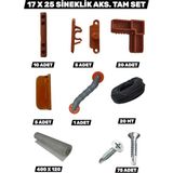 Aluwand Sineklik Aksesuar Seti Altınmeşe 17X25 Plastik Malzeme ile Yırtılmaya Dayanıklı Tam Takım Vida Dahil