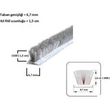 Aluwand Sürme ve Cam Balkon - 1500’LÜK Kıl Fitil – 30 Metre | 6,7 mm Taban Genişliği – 1,5 cm Kıl Uzunluğu