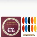 Alux 0.20 Paslanmaz Çelik Uzun Sap Bağlama Takım Teli + Profesyonel Numaralı Tezene Seti + Eşik