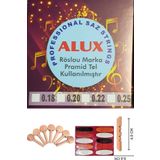 Alux Röslau Pyramid Kalite Uzun Sap Takım Saz Teli(0.20)+10 Adet Tezene + 1 Adet Eşik + 7 Adet Burgu