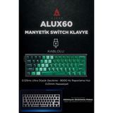 ALUX60 Kablolu Manyetik Switch Klavye- Full Alüminyum Gövde ve Konumlama PLAKASI-0.125MS Ultra Düşük Gecikme - Yeşil