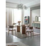 Alva Bohem Natural Ahşap Masa Sandalye Takımı 80X180