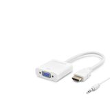 Alvenda Home Hdmı To Vga F Çevirici 1080P + Audıo Beyaz HDX2019