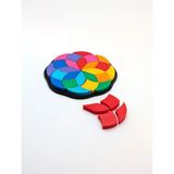 Alvera 3D Baskı Gökkuşağı Mandala Rozet Puzzle Mini (7 Cm) - Renkli Çiçek Deseni Yapboz, Cepte Taşınabilir Zeka Oyunu - Standart