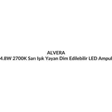 Alvera 4.8W 2700K Sarı Işık Yayan Dim Edilebilir LED Ampul - Standart