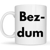 Alvera Bezdum Yazılı Minimal Tasarım Kupa Model 240 Karadeniz Mizah Temalı Baskılı Seramik Kahve Kupası - Standart - Renkli