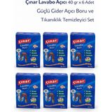 Alvera Collection Çınar Lavabo Açıcı 40 gr x 6 Adet – Güçlü Gider Açıcı Boru ve Tıkanıklık Temizleyici Set - Renkli