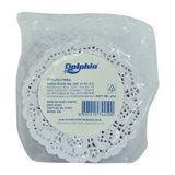 Alvera Collection Kağıt Bardak Altlığı 9 cm Dantel Desenli Beyaz 500 Adetli 1 Paket - Kestane Akaju - Belirtilmemiş