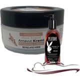 Alvera Collection Süper Playboy Three Brand Whitening Cream 4 Adet Arnavut Kremi 50ML Kremi ile 120ML Masaj Yağı - Belirtilmemiş