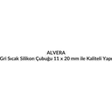 Alvera Gri Sıcak Silikon Çubuğu 11 x 20 mm ile Kaliteli Yapıştırma - Çok Renkli