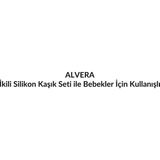 Alvera Ikili Silikon Kaşık Seti ile Bebekler Için Kullanışlı - Standart
