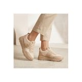 Alves Dantelli Desenli Kalın Dolgu Topuklu Sneaker Ayakkabı -0873, 36, PRA-13600844-633446, Bej, Kadın