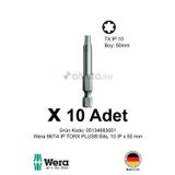 Alveta Wera 867/4 IP TORX PLUS 10IP x 50mm Tornavida Ucu 10 Adet | Vidalama Bits Seti Uzun Seri