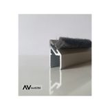 ALVETROİNTİNİ Cam Balkon Fitili | Alüminyum / Aluminyum |8 mm Uyumlu | 45 Derece - 8mm - (130 CM-162 Cm)