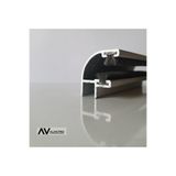 ALVETROİNTİNİ Cam Balkon Fitili | Alüminyum / Aluminyum |8 mm Uyumlu | 90 Derece Oval - 8mm - (100 CM-129 Cm)