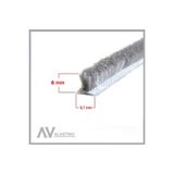 ALVETROİNTİNİ Cam Balkon, Sürgülü Kapı Kıl Fitili Taban Genişliği : 6.7 Mm X Kıl Yüksekliği : 6 mm ( 30 Metre )