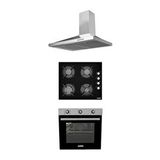 Alveus 615 Inox-siyah 3'lü Ankastre Set Siyah
