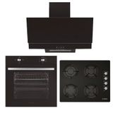 Alveus ALV F17 PB - ALV GLS 640 - ALV MFA 604 F 3'lü Siyah Ankastre Set