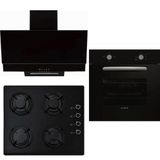 Alveus ALV F17 PB BLACK+ALV GLS 640 BLACK+ALV MFA 605M BLACK Siyah 3'lü Ankastre Set