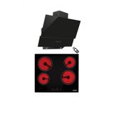 ALVEUS BEAUTY SİYAH 2'Lİ ANKASTRE SET (MOD 3000 - VİTRO 641)