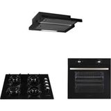 Alveus Black Style 604 3'lü Ankastre Set Siyah Renk A Enerji Sınıfı Modern Mutfak Uyumlu (GLS 640 + MFA 604 + F5 ECR)