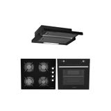 Alveus Black Style 604 3'Lü Ankastre Set Siyah