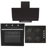 Alveus Ecoplus AF860 - A10 - AD07 Siyah 3'lü Ankastre Set