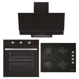 Alveus F17 GLS640 - MFA614 Siyah 3'lü Ankastre Set