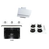 Alveus Gardenya MODF17-GLS640-MFA614 3'lü Beyaz Ankastre Set