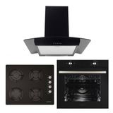 Alveus Iber-GLS-640-MFA604 Siyah 3'lü Ankastre Set