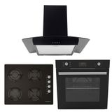 Alveus Iber-GLS640-MFA627 Siyah 3'lü Ankastre Set