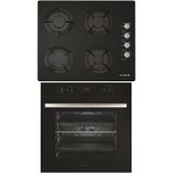 Alveus Kristal ALV MFA 627 - ALV GLS 640 Siyah 2'li Ankastre Set