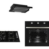 Alveus MFA 604-F5 ECR-GLS 640 Siyah 3'lü Ankastre Set
