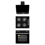 Alveus New 604 Bindesit - GLS640-MFA604 Siyah 3'lü Ankastre Set