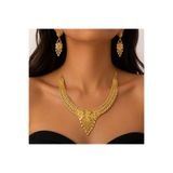 ALVEZAHB 22 AYAR ALTIN KAPLAMA HİNT SETİ PREMİUM MODEL Bijuteri Set HİNT151A