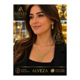 ALVEZAHB 22 AYAR ALTIN KAPLAMA ZEYTİN YAPRAĞI SET MODELİ Aksesuar Set SET001