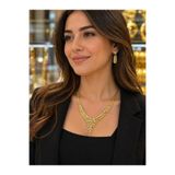 ALVEZAHB 22 AYAR ALTIN KAPLAMA ZEYTİN YAPRAĞI SET MODELİ