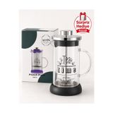 Alvin Tea Time French Press 600 ml Cam Bitki Çayı Kahve Demleme Presi Filtreli Çay Kahve Demliği