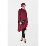 Alvina ASİMETRİK KESİM PİLE DETAYLI TUNİK 4706