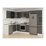 Alvinka 180 330X222 Cm Hg_J Köşe Mutfak Dolabı, Antrasit Mdf
