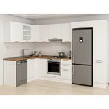 Alvinka 180-330X222 cm Mbr_c Mdf Köşe Mutfak Dolabı Beyaz Beyaz