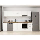 Alvinka 280X210 cm Klasik Mebran Mutfak Dolabı M-E80S40S40-1 Beyaz - Suntalam